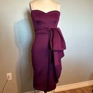 NEOPRENE PLUM STRETCH DRESS